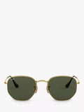Ray-Ban hexagonal flat lens sunglasses with Flash mirror, UK version