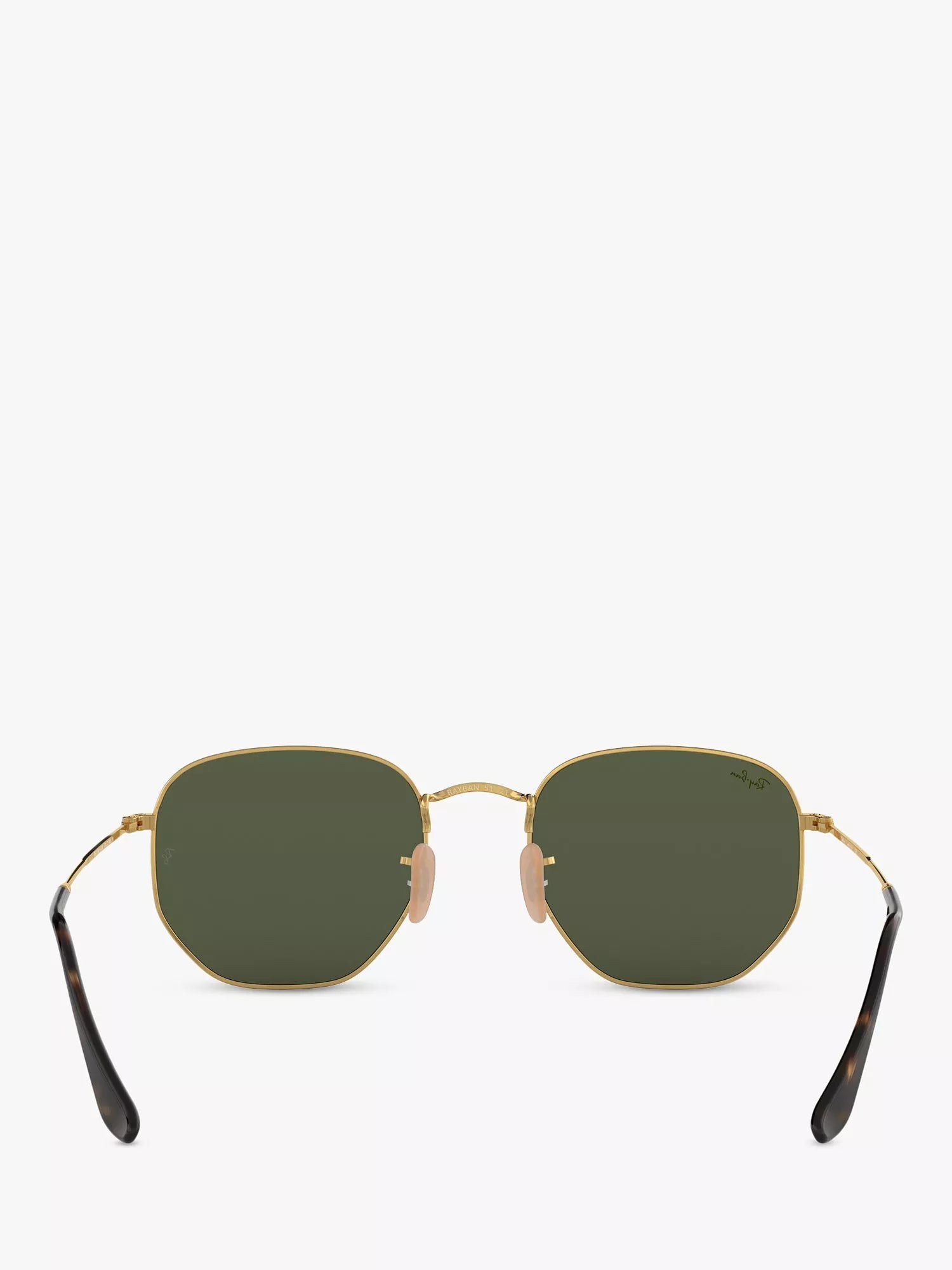 Ray-Ban hexagonal flat lens sunglasses with Flash mirror, UK version