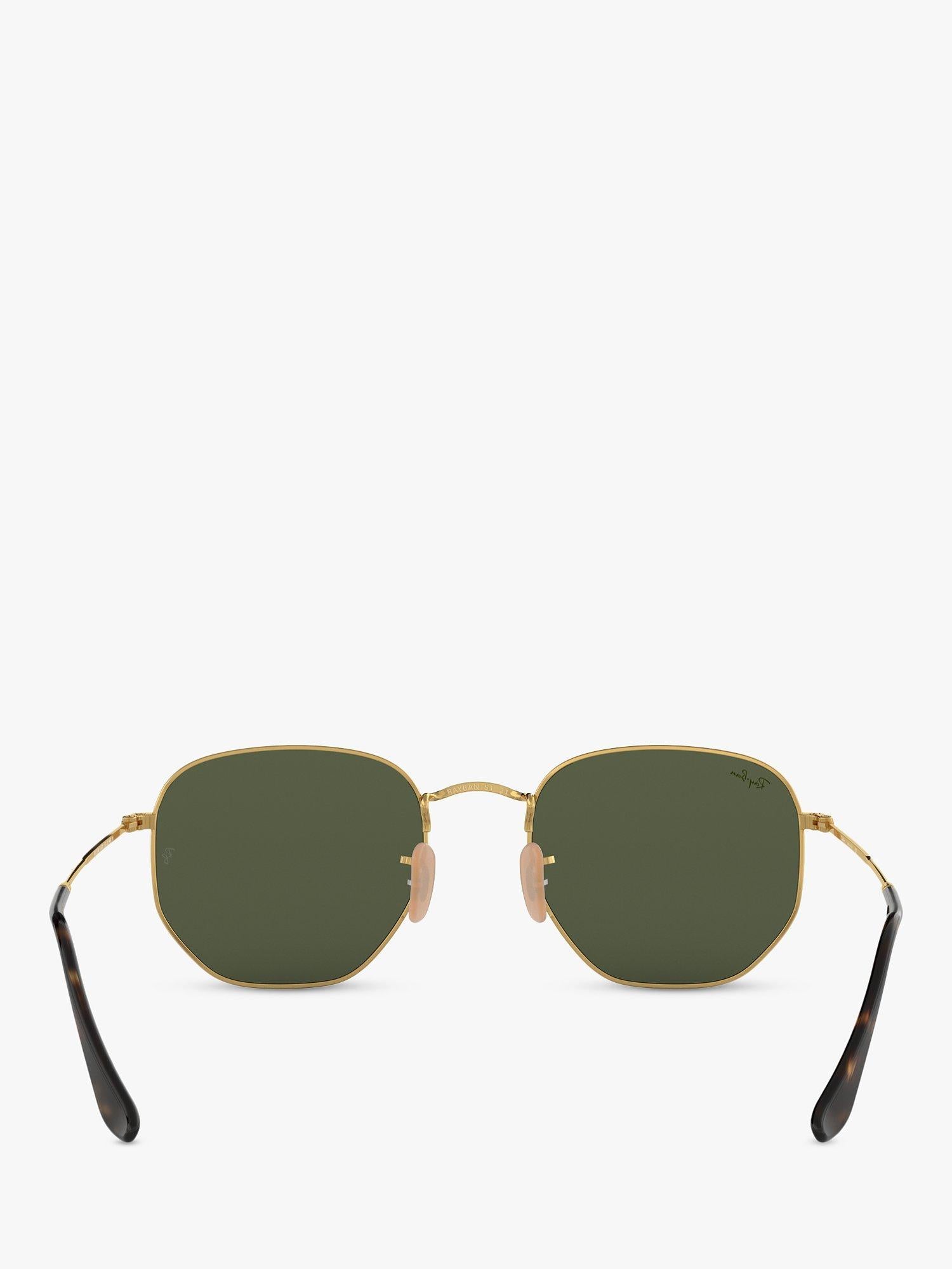 Ray-Ban hexagonal flat lens sunglasses with Flash mirror, UK version
