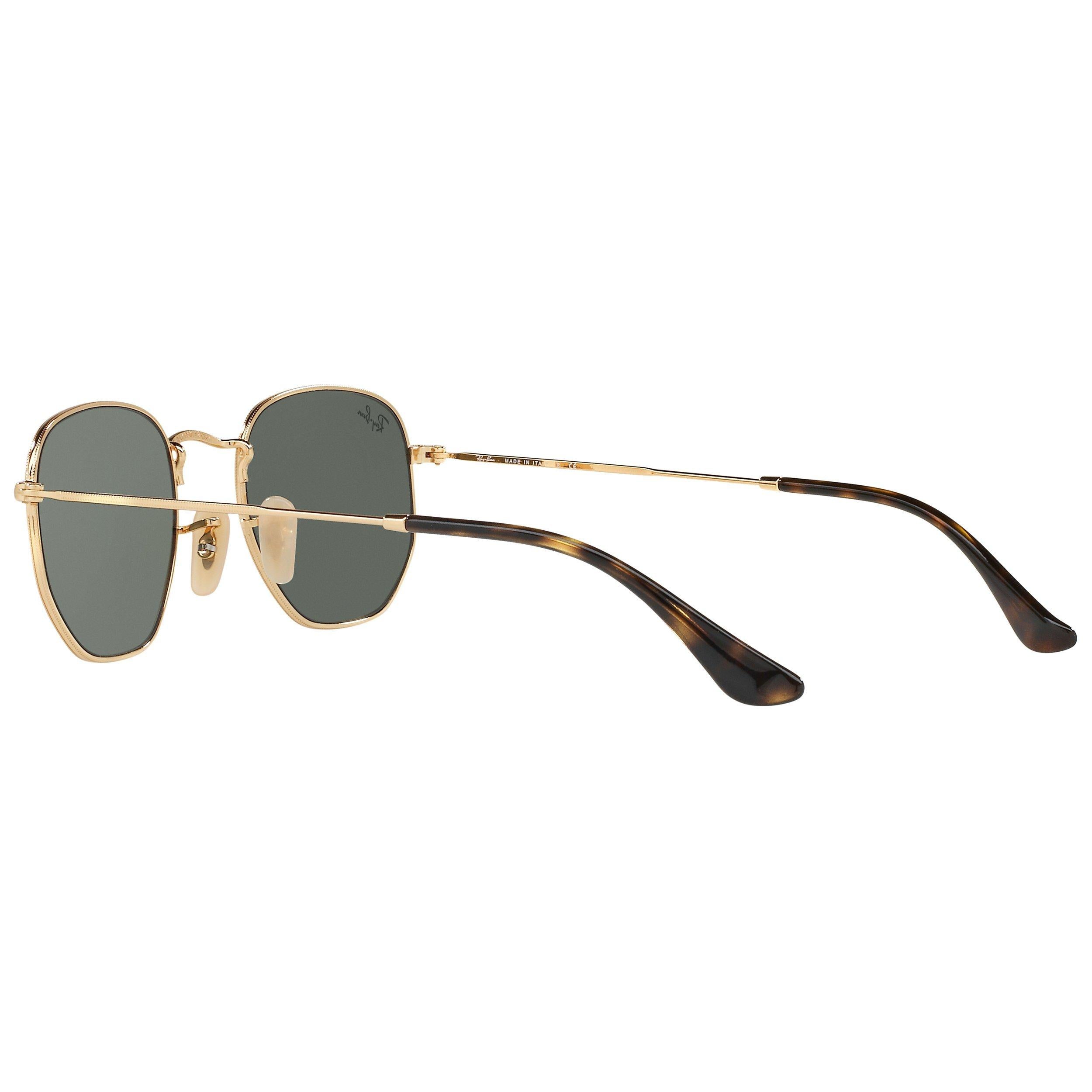 Ray-Ban hexagonal flat lens sunglasses with Flash mirror, UK version