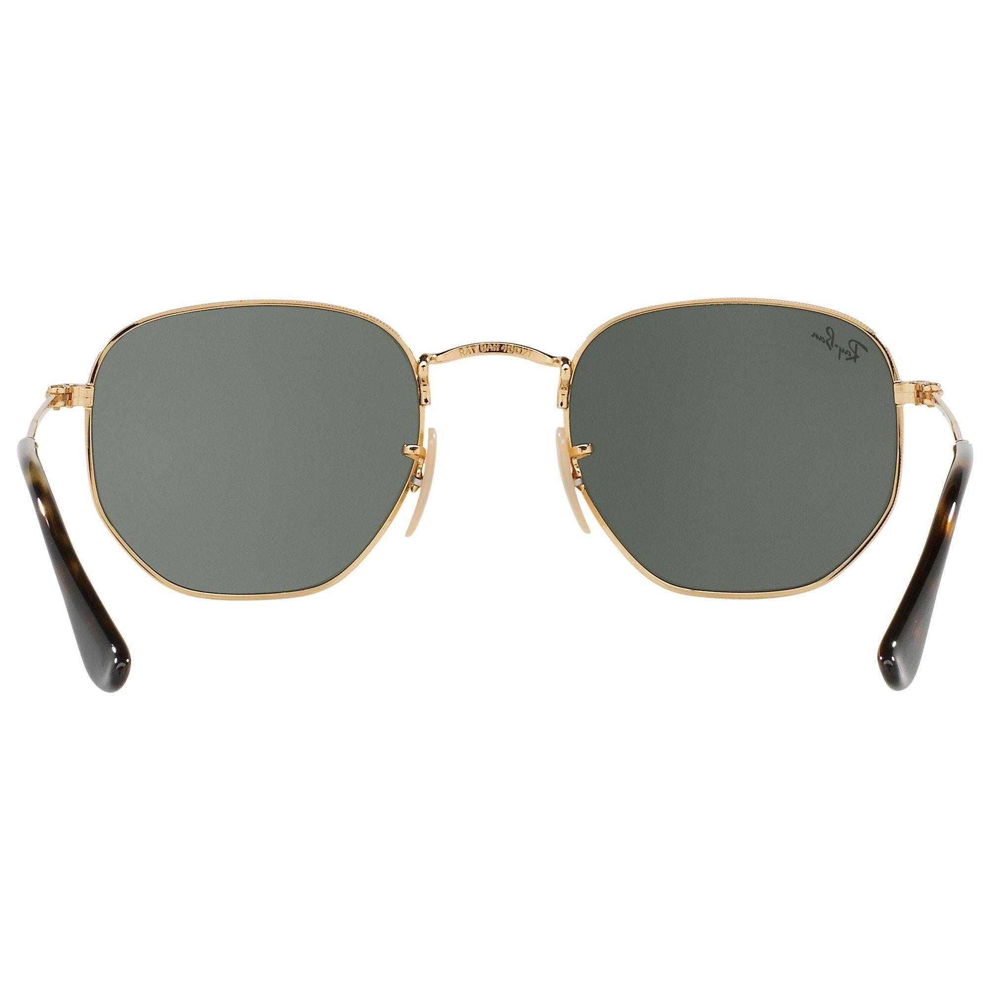 Ray-Ban hexagonal flat lens sunglasses with Flash mirror, UK version
