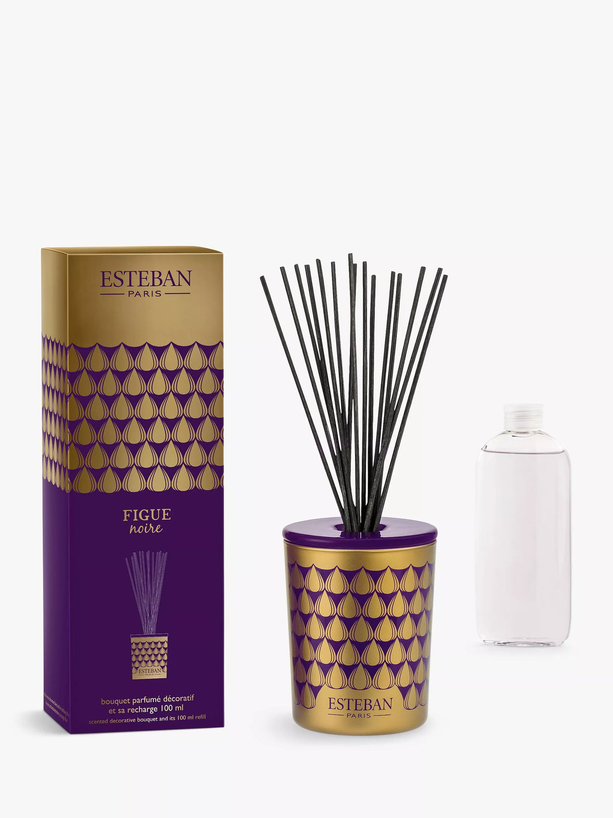 Esteban Figue Noire reed diffuser 100ml - British product