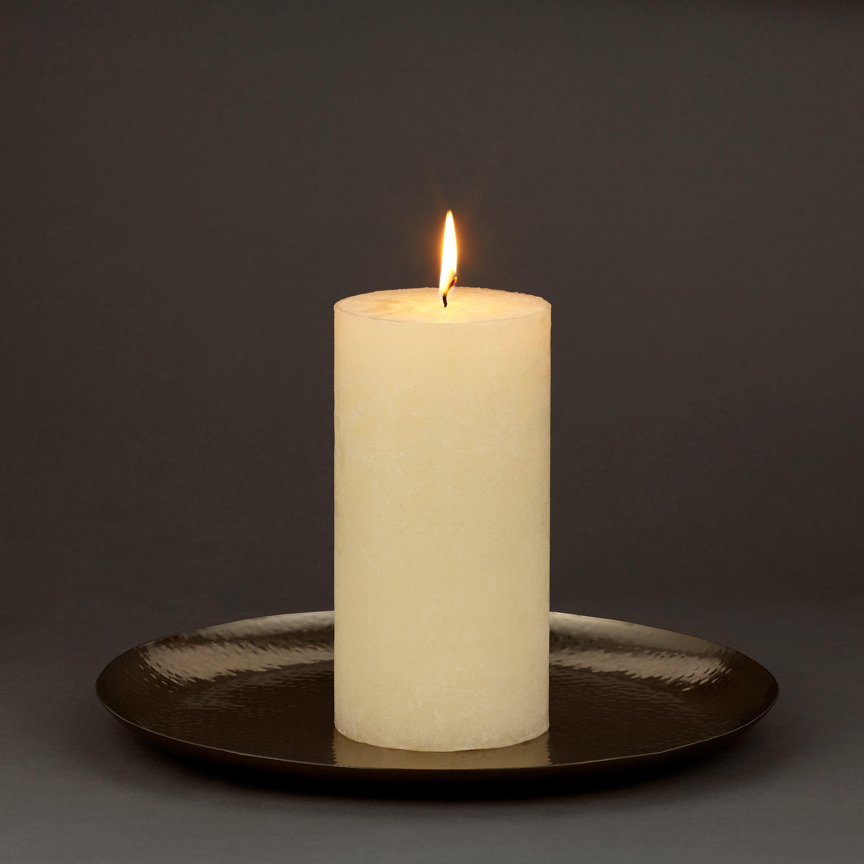 John Lewis large hammered candle plate 30cm, imported from the UK