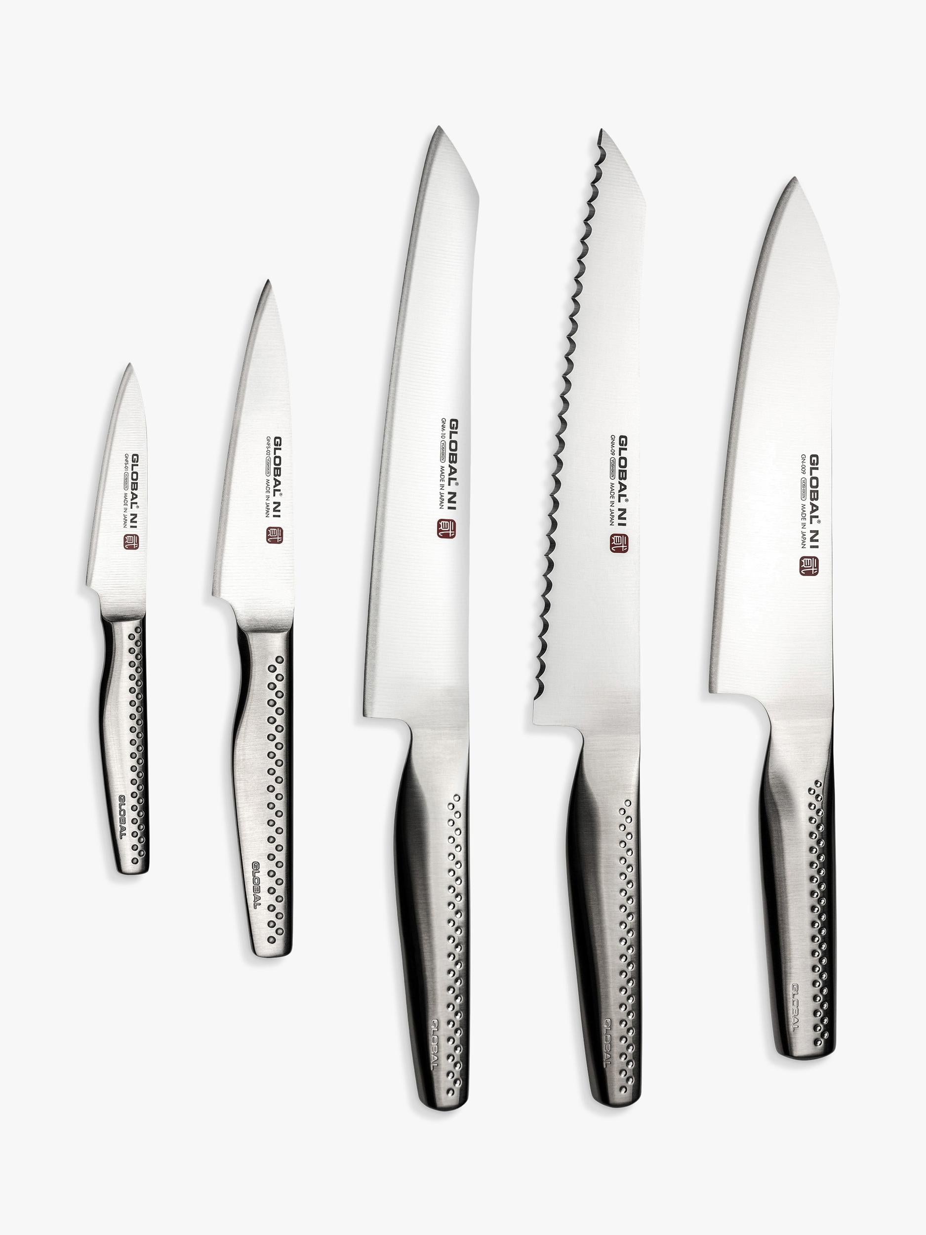 GLOBAL NI Series knife block 6 piece set (British brand)