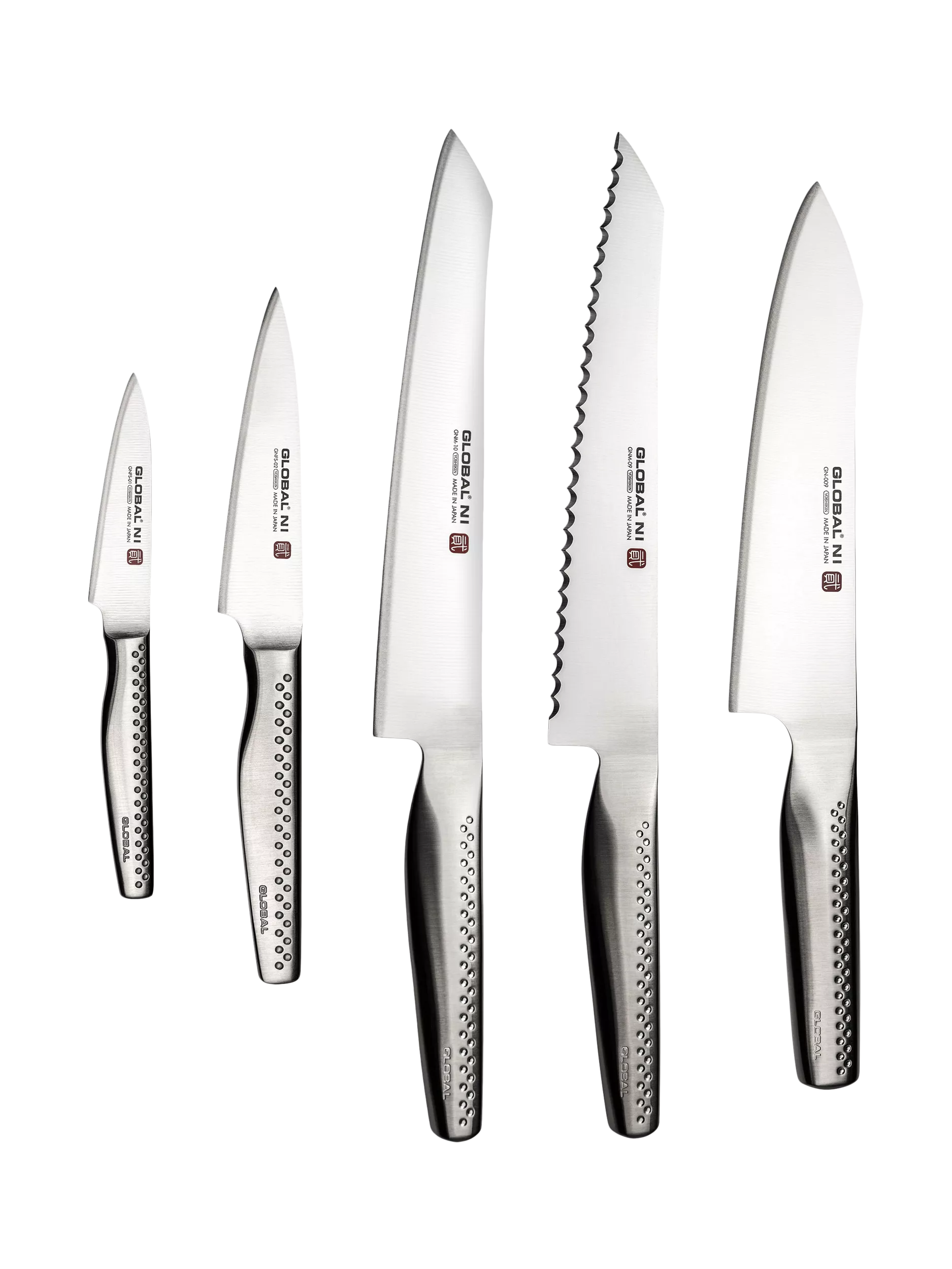 GLOBAL NI Series knife block 6 piece set (British brand)