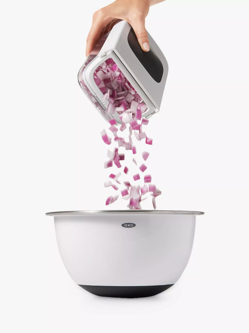 OXO Good Grips Easy Pour Vegetable Chopper, imported from the UK