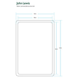 John Lewis oak wall mirror 54x79cm - British product
