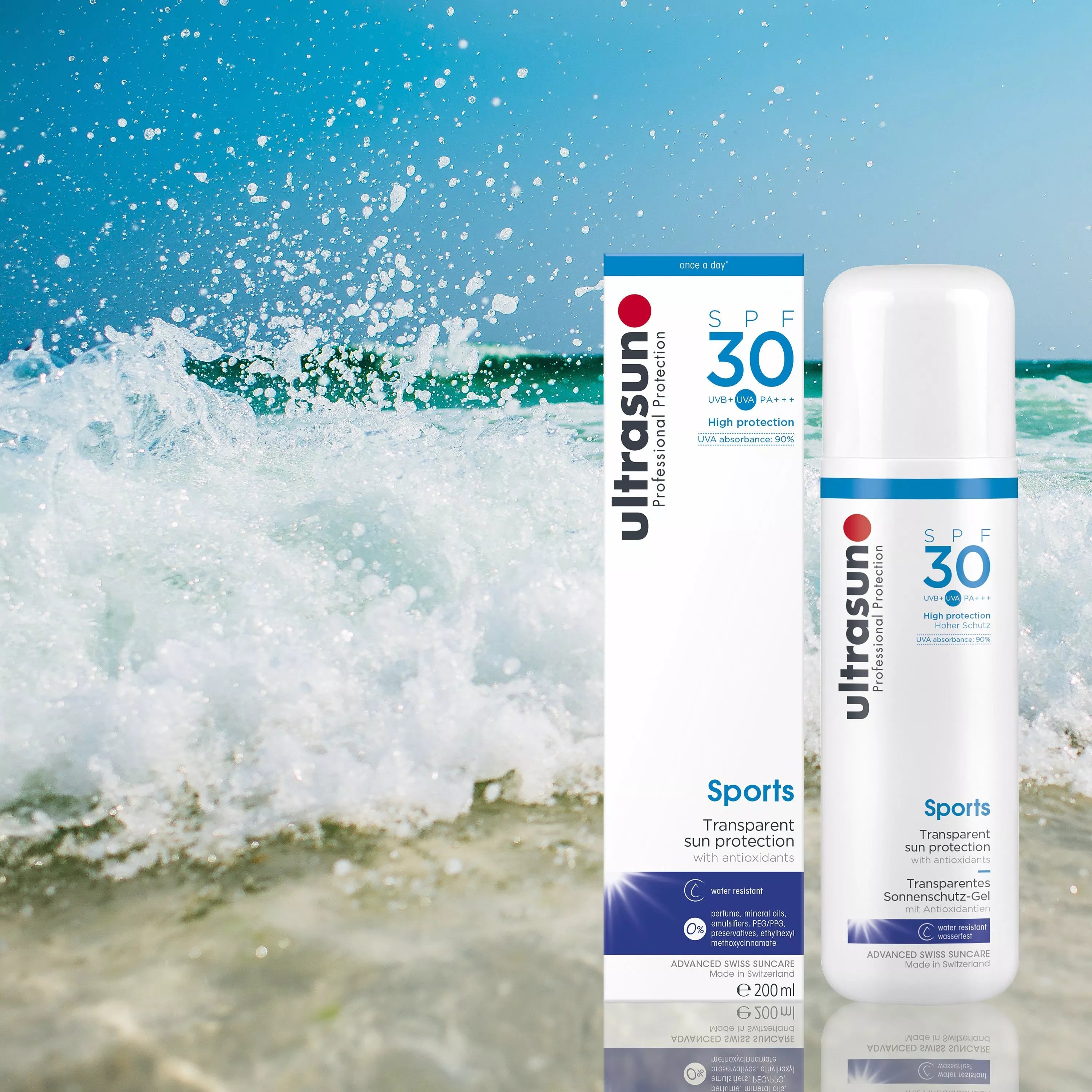 Ultrasun SPF 30 Sports Gel 200ml (British brand)