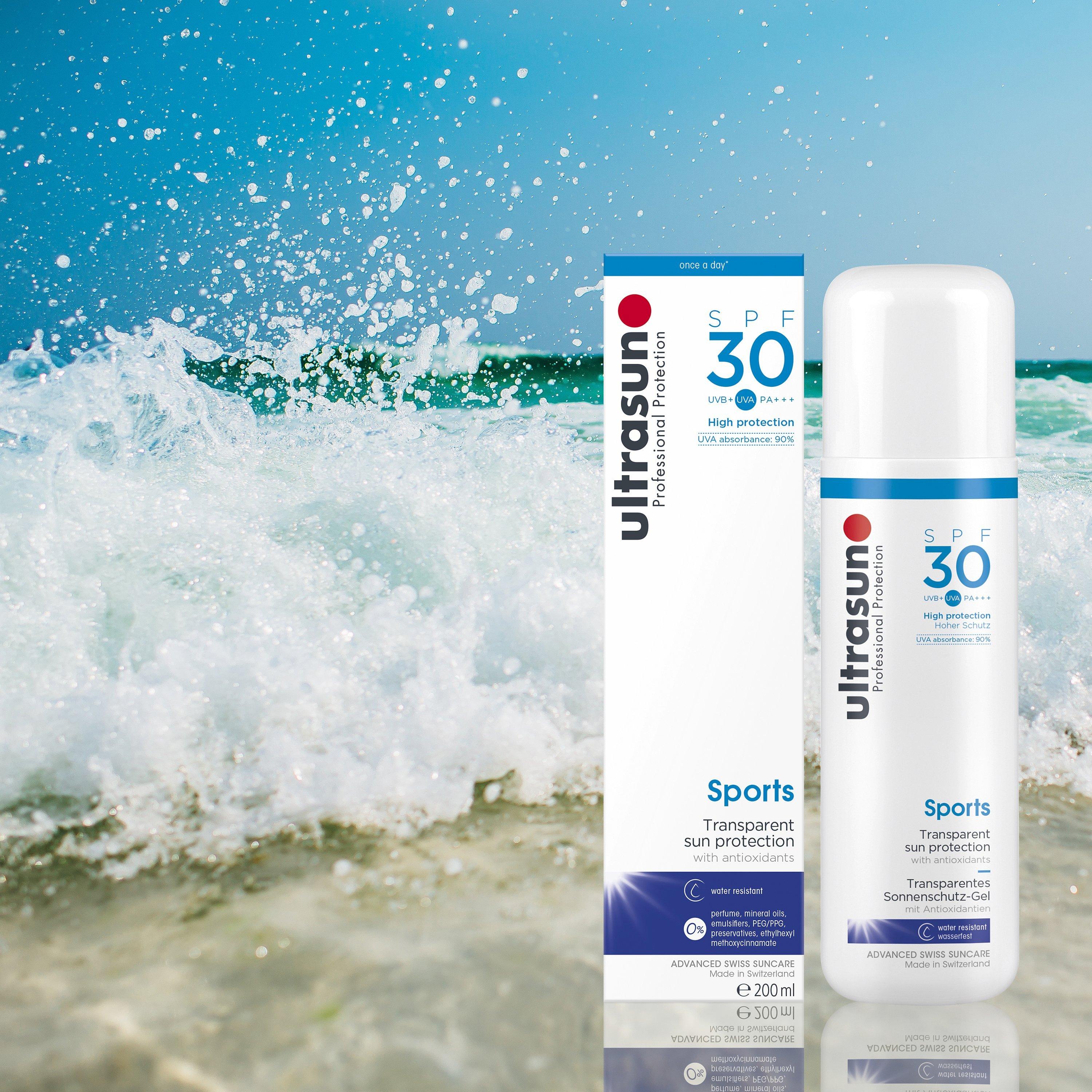 Ultrasun SPF 30 Sports Gel 200ml (British brand)