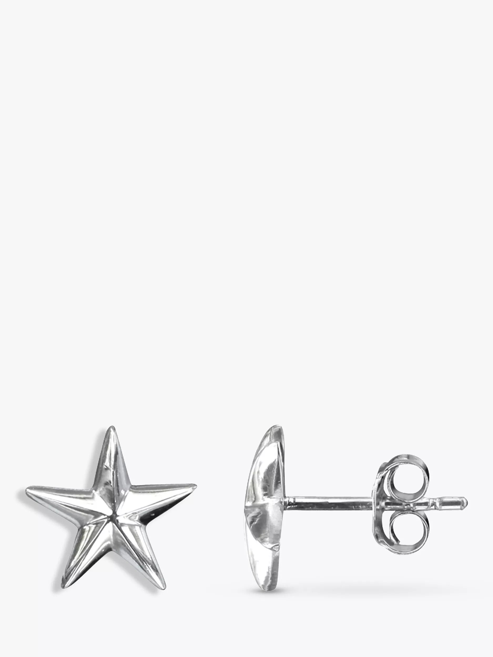 Nina B sterling silver star stud earrings, imported from the UK
