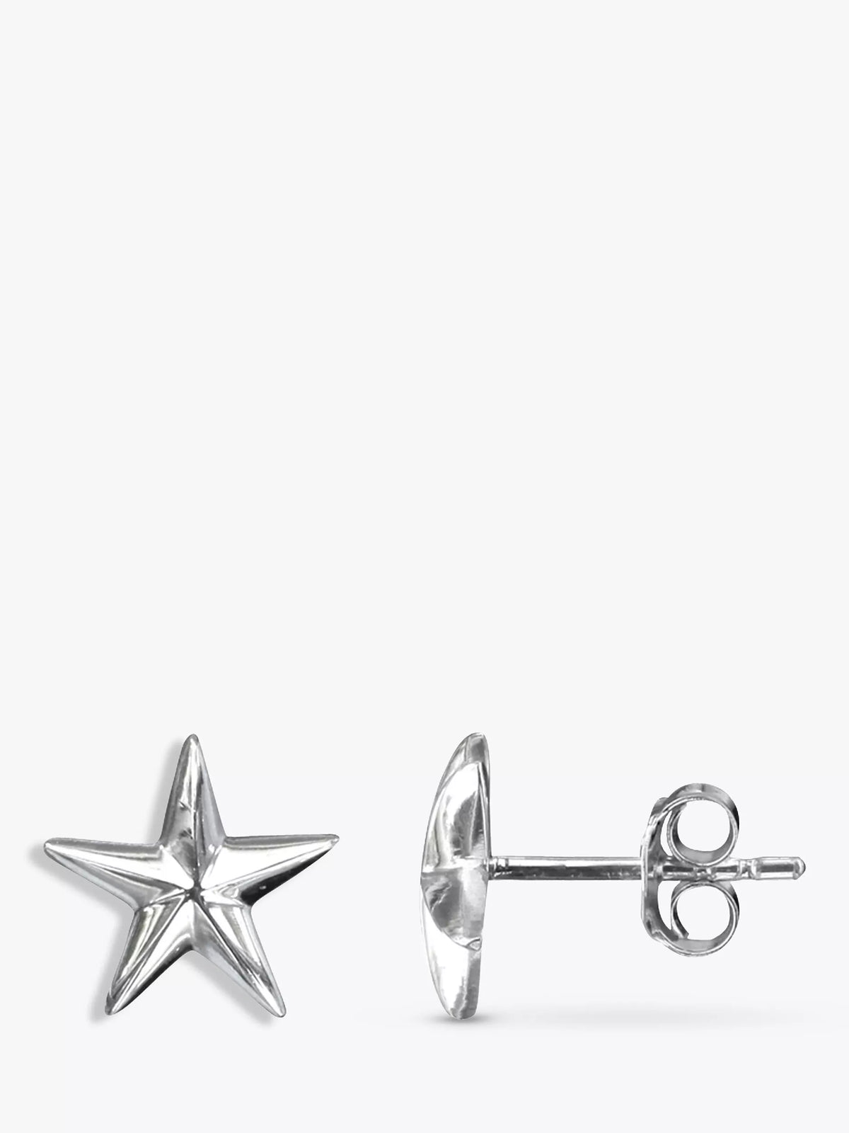Nina B sterling silver star stud earrings, imported from the UK