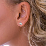 Nina B sterling silver star stud earrings, imported from the UK