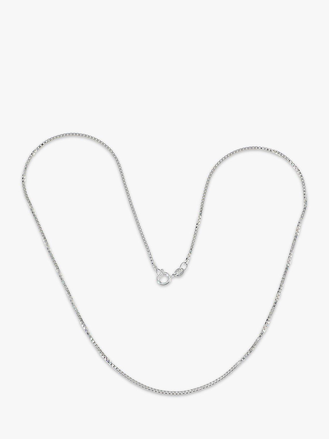 Nina B sterling silver box chain necklace 70cm (British brand)