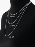 Nina B sterling silver box chain necklace 70cm (British brand)