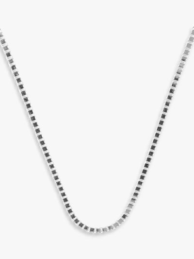 John Lewis Nina B Unisex Sterling Silver Box Chain Necklace 45cm- Buy online at McGrocer