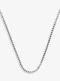 Nina B sterling silver box chain necklace 45cm, UK version
