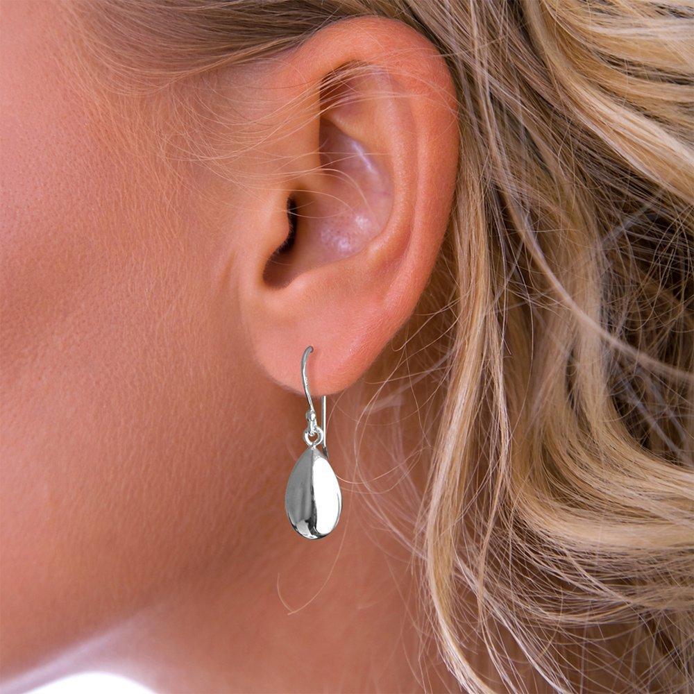 Nina B sterling silver teardrop earrings (British brand)