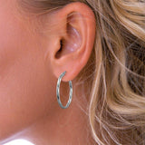 Nina B twisted hoop earrings silver 3cm, UK version