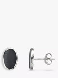 Nina B Oval Stud Earrings with Mother of Pearl