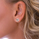Nina B silver swirl stud earrings 0.8cm, UK version