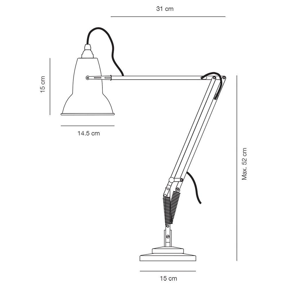 Anglepoise Original 1227 desk lamp (British brand)