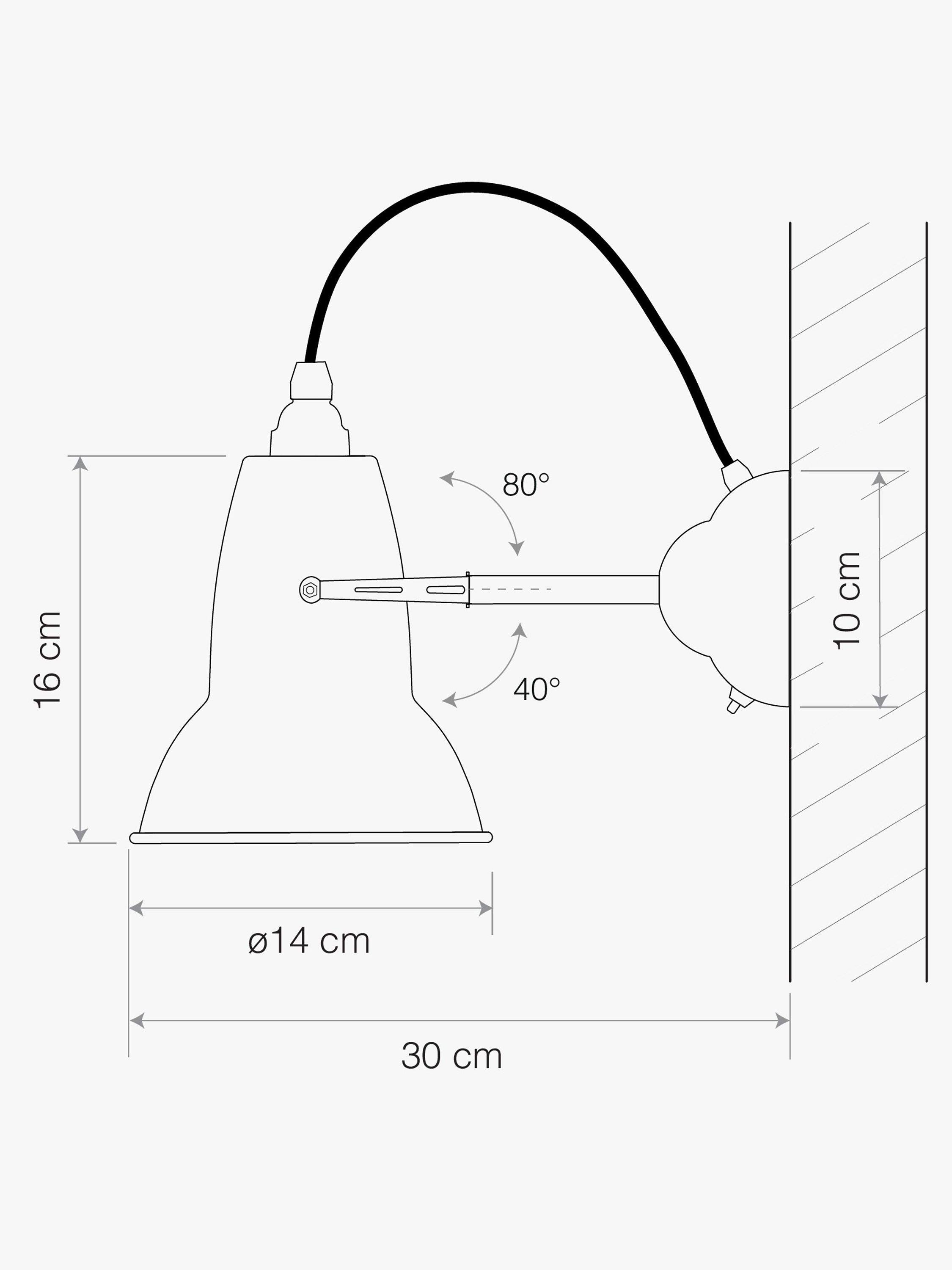 Anglepoise Original 1227 wall light chrome fittings (British brand)