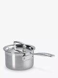 Le Creuset stainless steel lidded saucepan 14cm, UK version