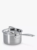 Le Creuset 3-Ply Stainless Steel Lidded Saucepan, 14cm