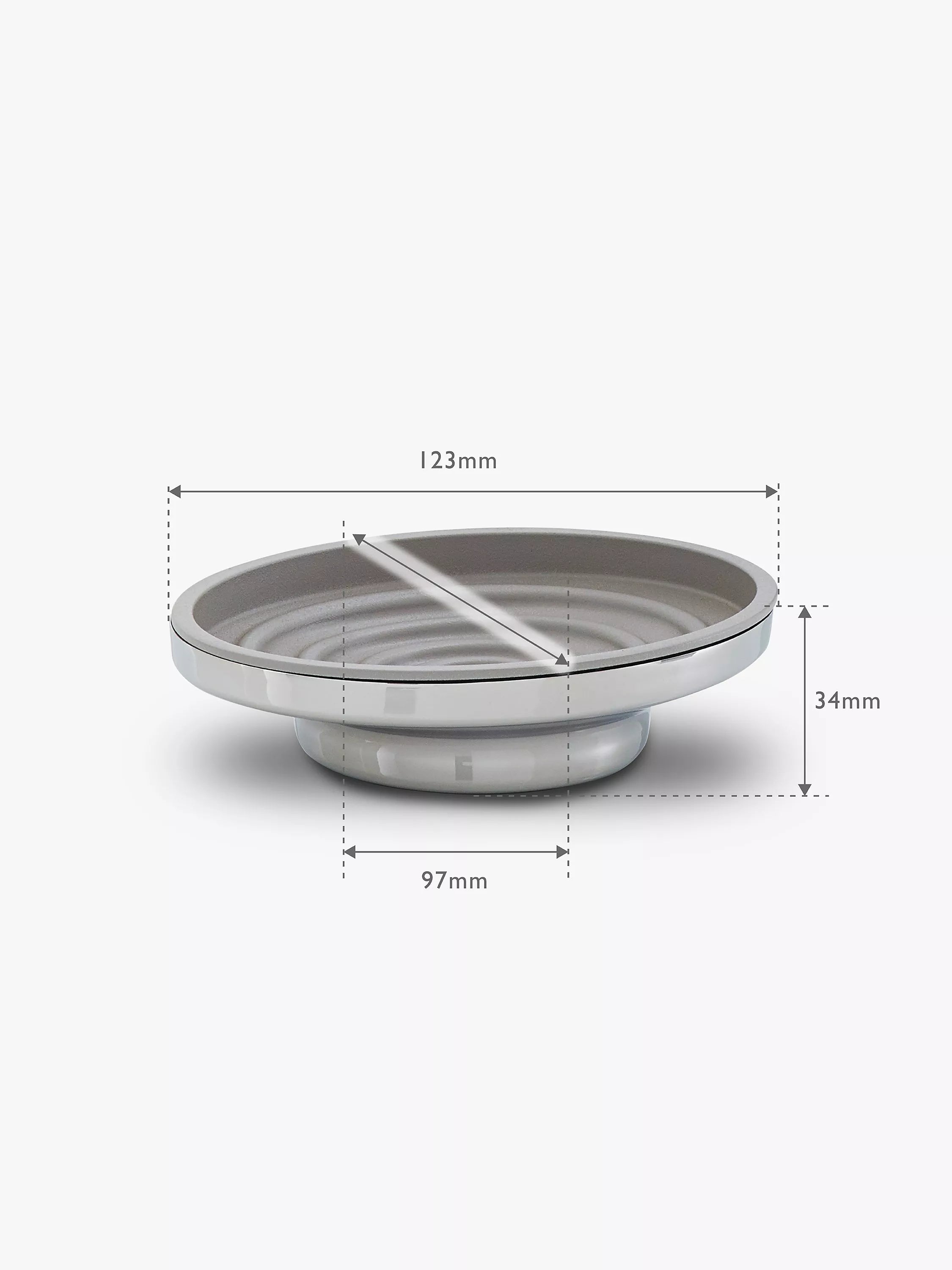 Robert Welch Oblique Soap Dish polished stainless steel (British brand)