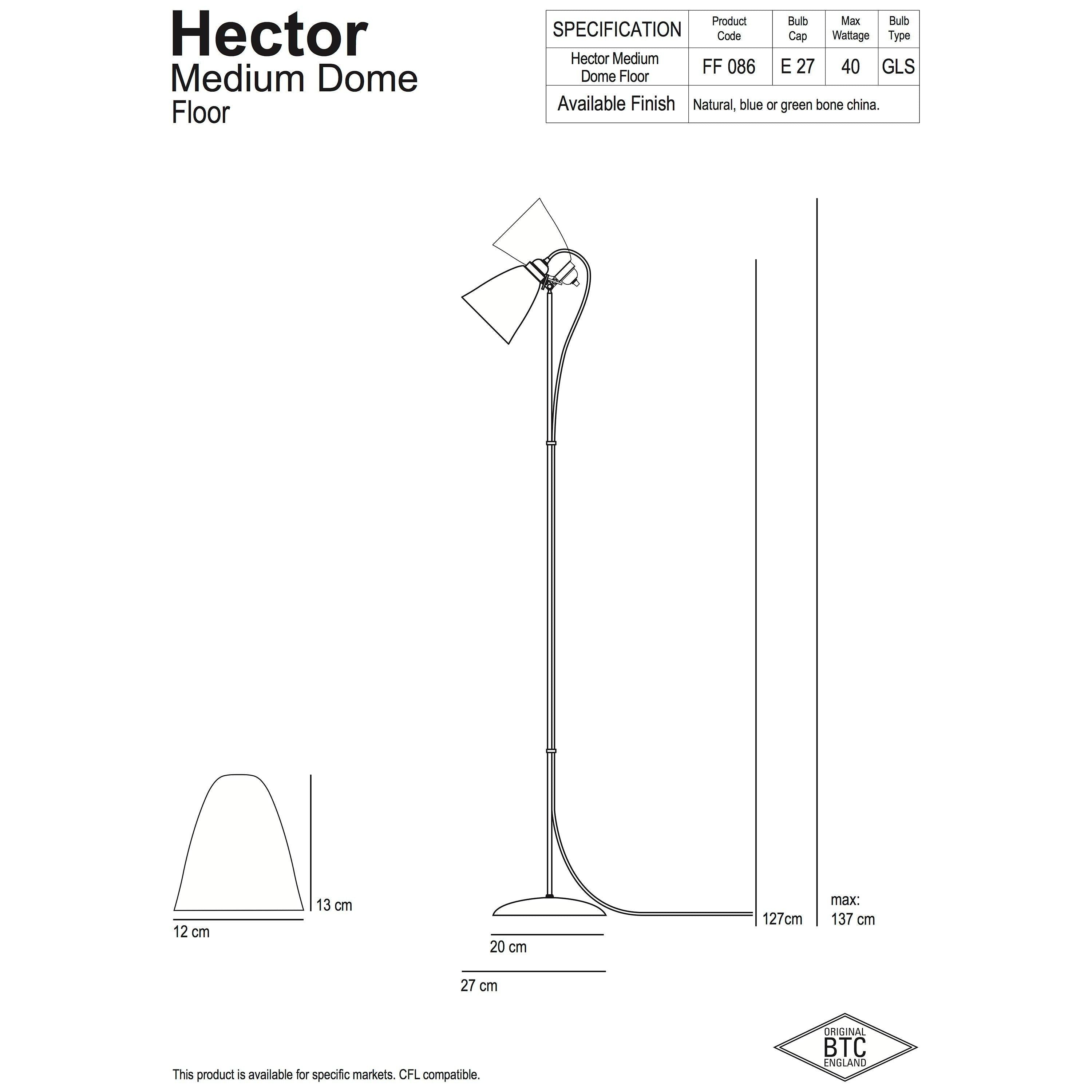 Original BTC Hector Medium Dome floor lamp (British brand)