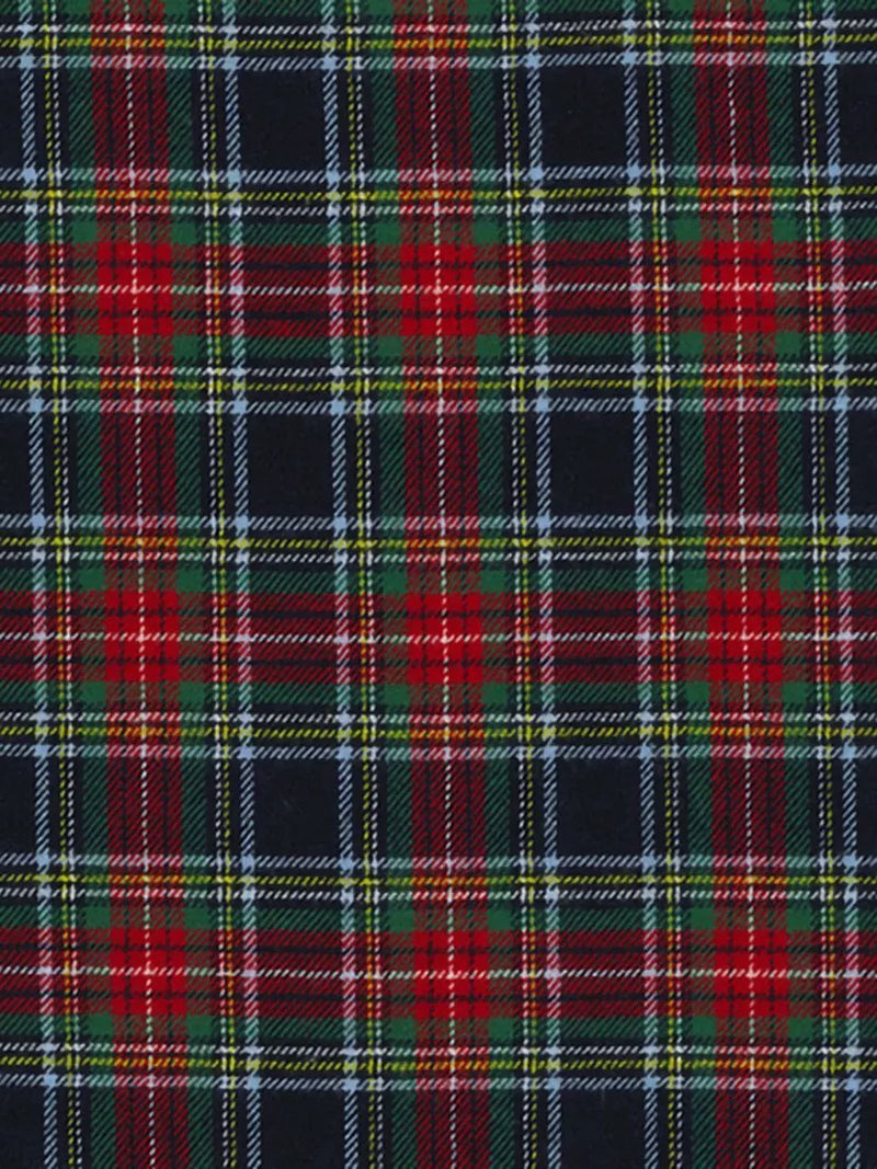 John Lewis brushed tartan fabric red navy 150cm, imported from the UK