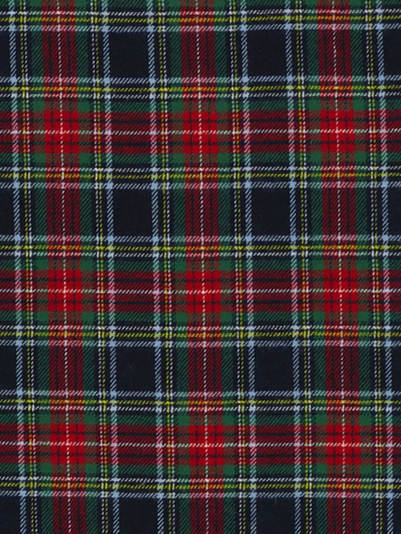John Lewis brushed tartan fabric red navy 150cm, imported from the UK