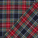 John Lewis brushed tartan fabric red navy 150cm, imported from the UK