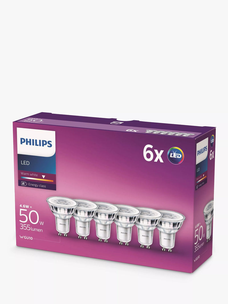 Philips LED bulbs GU10 4.6W pack of 6, imported from the UK