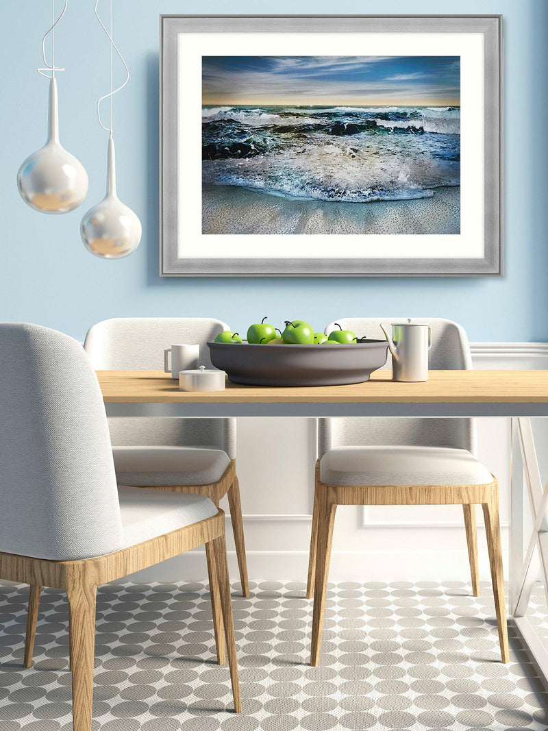 John Lewis framed print embellished seascape 84x110cm (British brand)