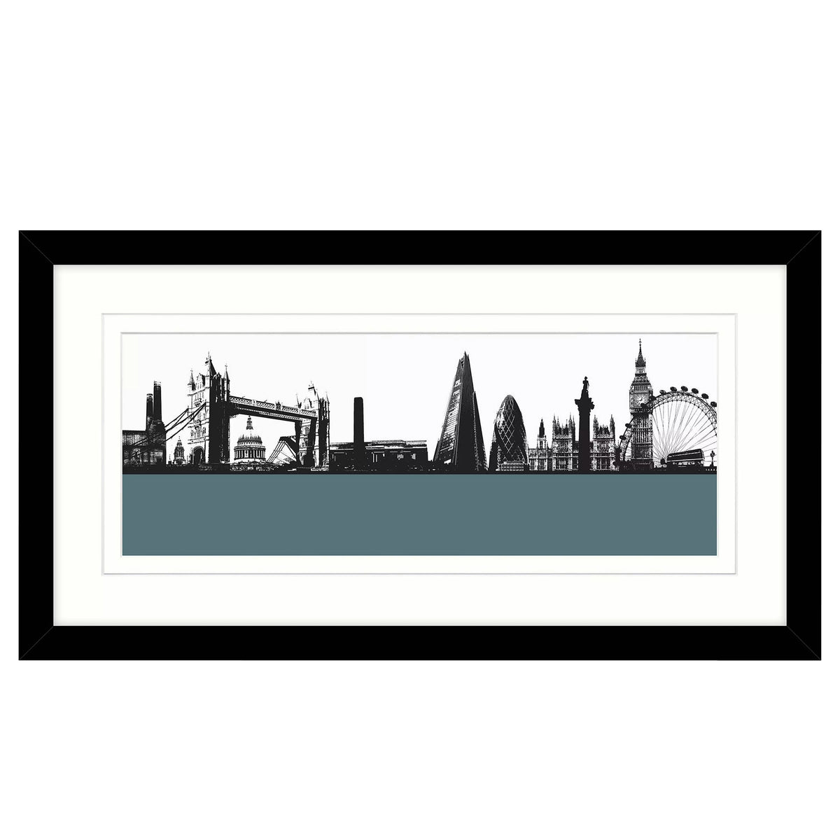 John Lewis London Skyline art print 64x34cm, imported from the UK