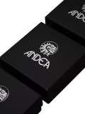 Andea double loop stud earrings silver, imported from the UK