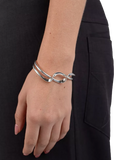 Andea sterling silver double twist half bangle - British product