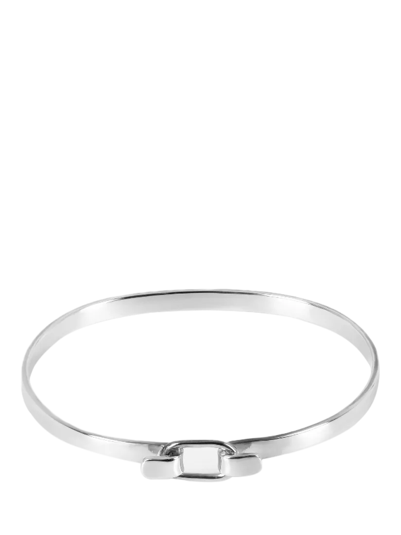 Andea sterling silver square edge belt bangle, imported from the UK