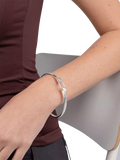 Andea sterling silver square edge belt bangle, imported from the UK