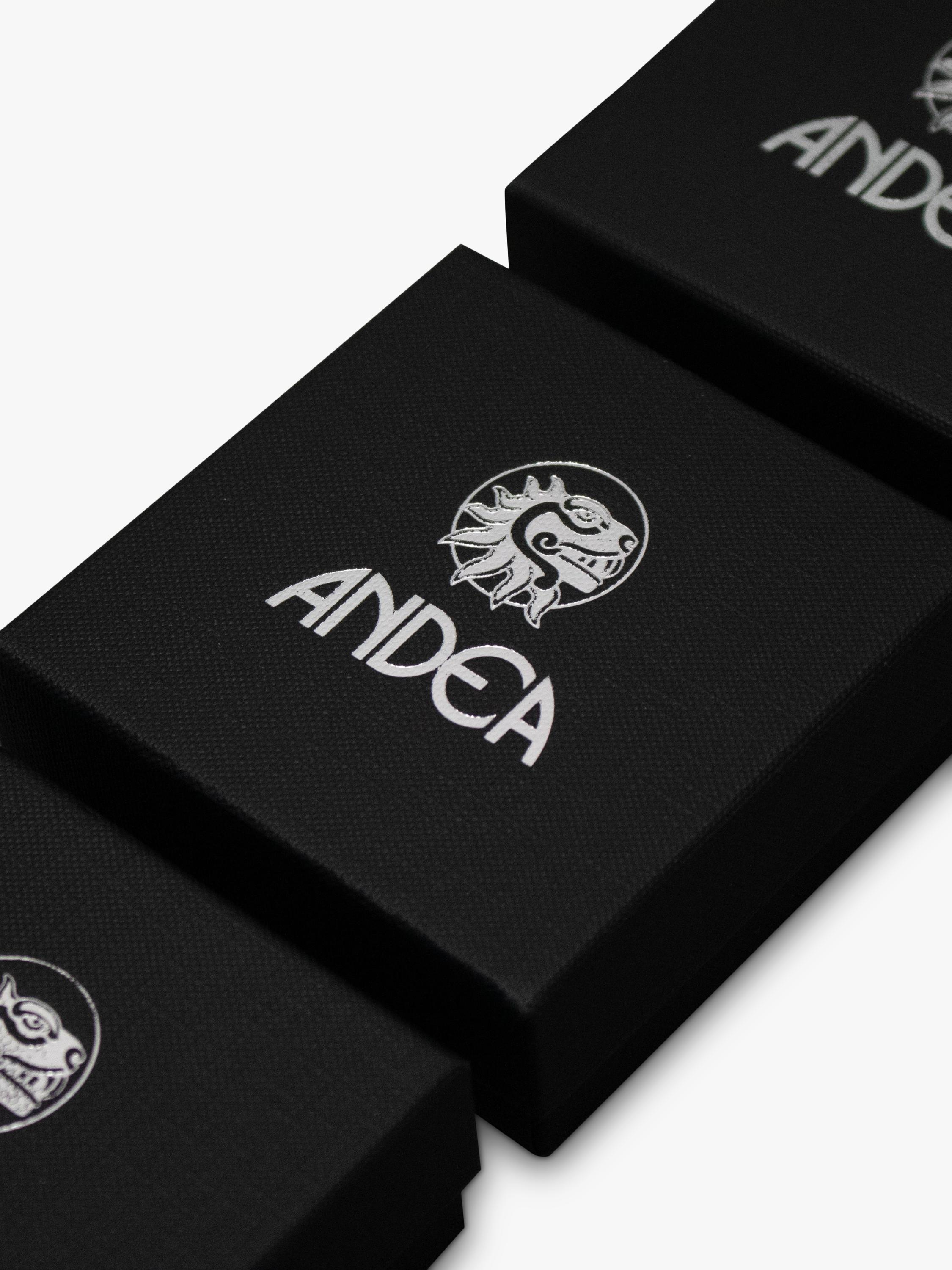 Andea sterling silver square edge belt bangle, imported from the UK