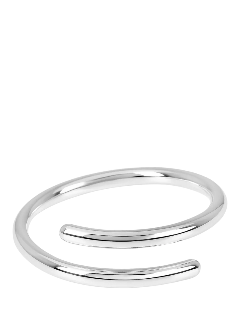 Andea Sterling Silver Bangle Overlap Design - British product