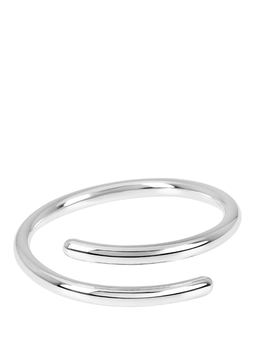 Andea Sterling Silver Bangle Overlap Design - British product