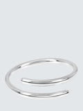 Andea Sterling Silver Overlap Bangle Silver