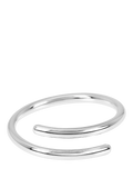 Andea Sterling Silver Bangle Overlap Design - British product
