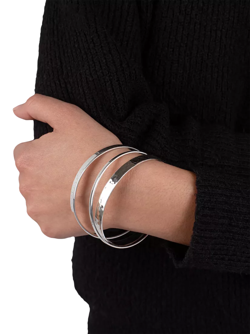 Andea sterling silver square edge bangle - British product