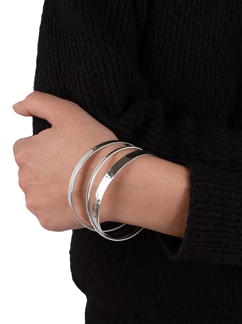 Andea sterling silver square edge bangle - British product