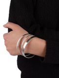 Andea sterling silver square edge bangle - British product