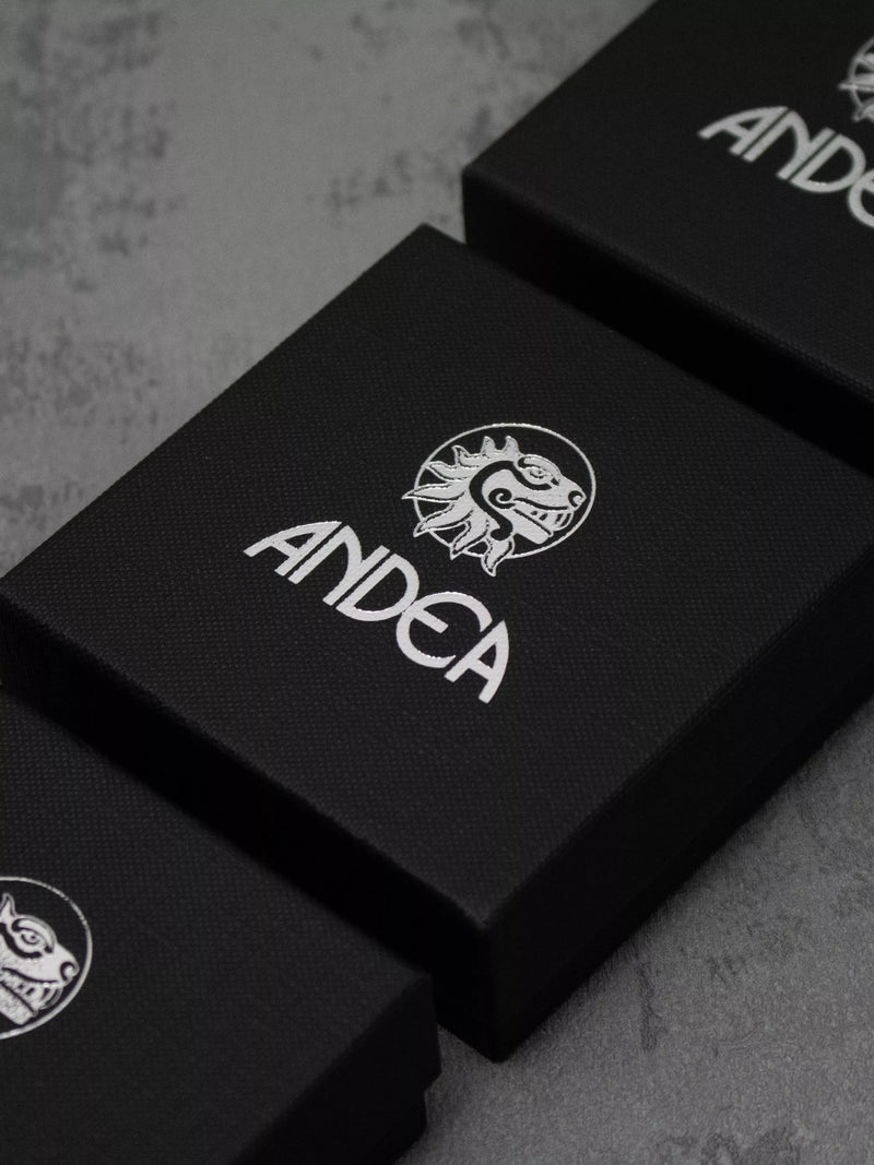 Andea leaf drop earrings silver in gift box - British product