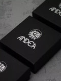 Andea leaf drop earrings silver in gift box - British product